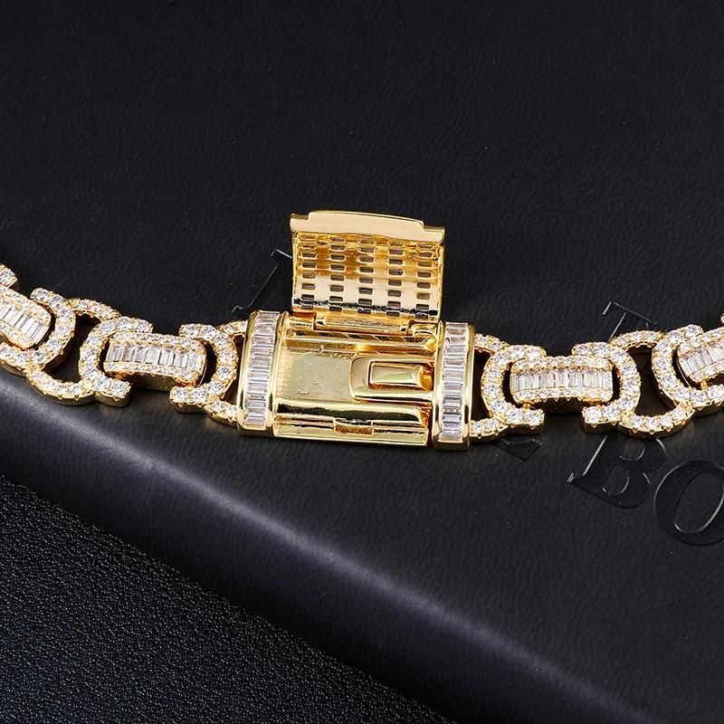 Luxury Jewelry Shape Copper Bracelet with Shiny Crystal