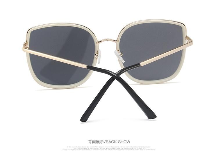Sunglasses 2021 European and American New Big Frame Black Sunglasses Fashion Black Circle Metal Sunglasses Net Red Street Photography Hong New Style Glasses