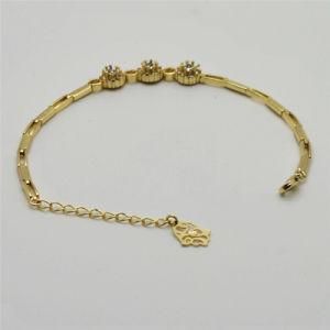 22k Gold Plated Austrian Crystal Vintage Round Bracelets Fashion Jewelry for Women Bracelet (LB03931B1W0004)