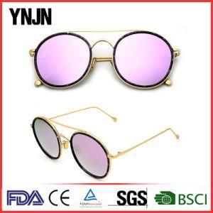 Ynjn Metal Frame Mirror Lenses Colorful UV400 Women Sunglasses