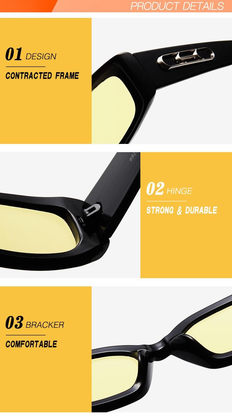 2020 Occident Style Retro Square Wide-Leg Sunglasses