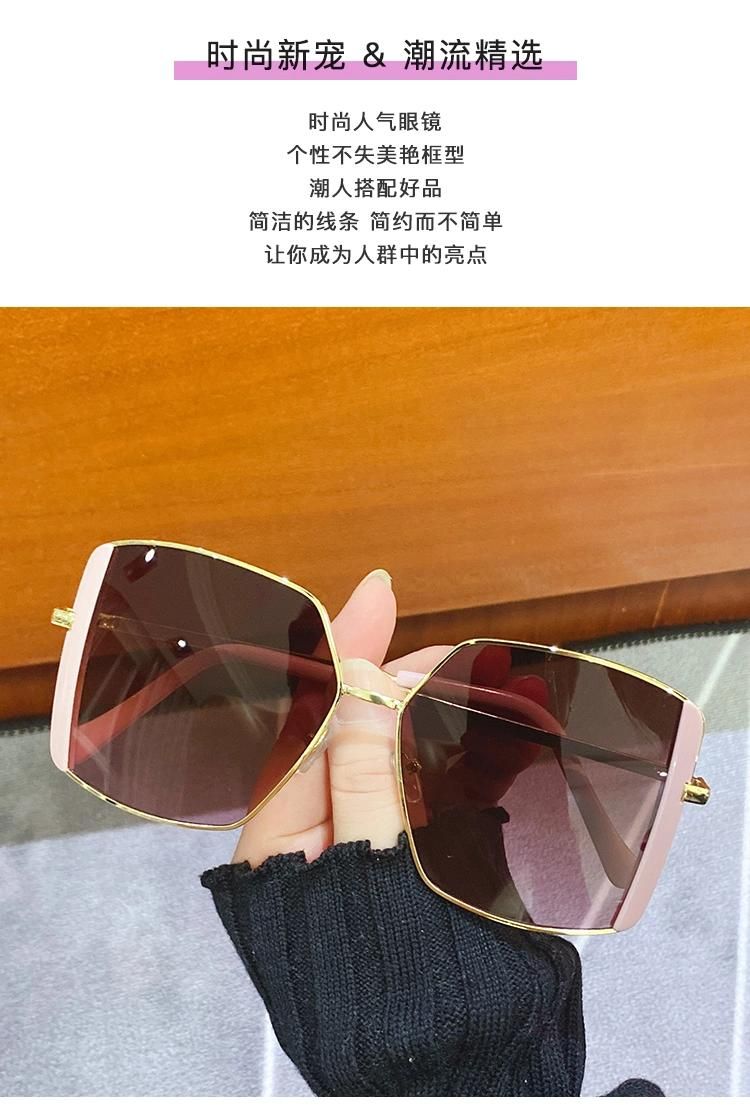 Sunglasses Metal Irregular Frame Sunglasses Ladies′ Fashion Style