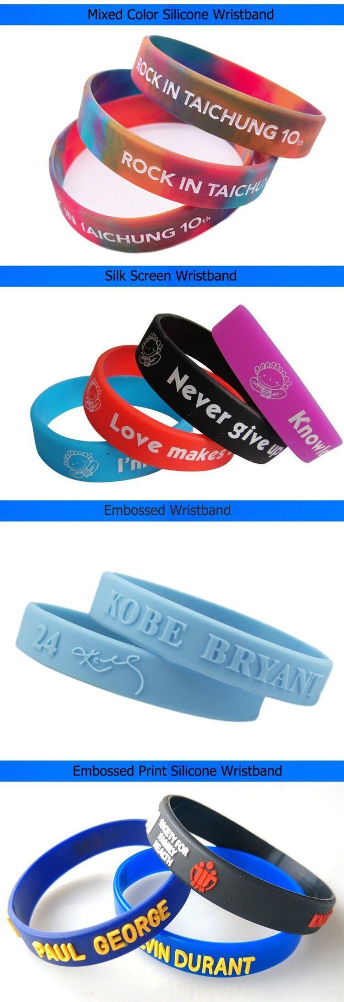 Cheap New Fashion Items Colorful Gifts Silicone Wristbands for Promotion