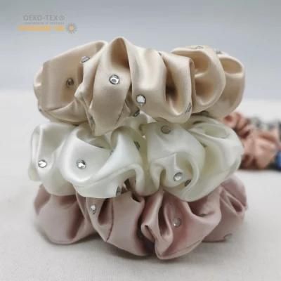 Hot Drills Silk Scrunchies for Hair Accessories with High Quality