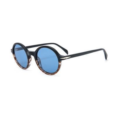 Round Shape Hand Made Acetate Optical Frames with Demo Lens and Acetate Sunglasses Polarized Lens