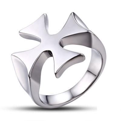 Stainless Steel Ring Cross Ring Silver Ring