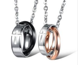 New Arrival Two Round Cross Pendant Necklaces Chain Choker Chunky Jewelry Best Nice Gifts for Lover