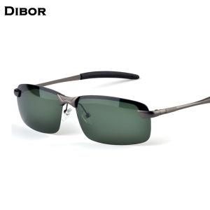 Designer Polarized Frameless Sunglasses for Drivers with Metal Temples, High Quality