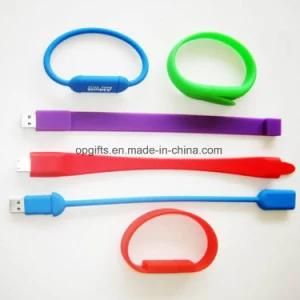 Custom Silicone Wristband USB Flash Drive Silicone USB Bracelet