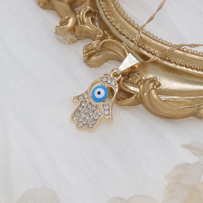 Wholesale Premium Blue Eye Ladies Pendant Fashion Jewelry Necklace