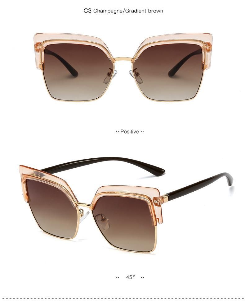 Ready to Ship Women Tr90 Fashion Sunglasses with Low MOQ