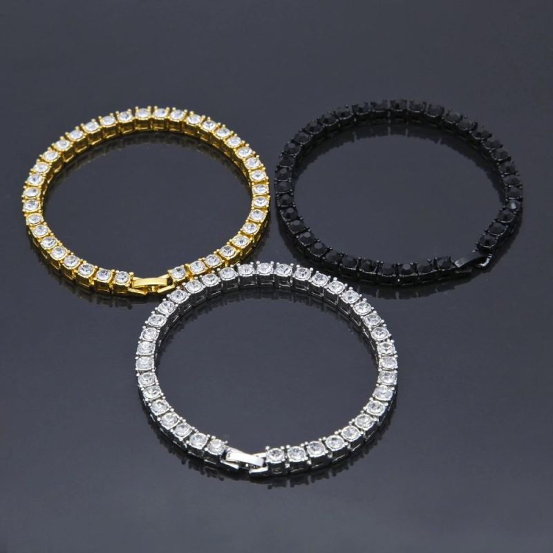 Hip Hop Jewelry 5mm Tennis Chain Full Zircon Bracelet for Unisex