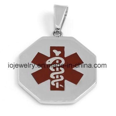 Custom 316L Stainless Steel Jewelry Surgical Steel Medical Alert Pendant