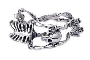 Retro fashion Design Men Jewelry Skull Bone Chain Stainless Steel &#160; Men Bracelet