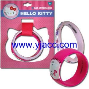 Hello Kitty Bangle Set with Printing and Rhinestones (YJHK01463)