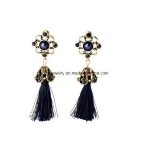 Fashion Cheap Diamond Studded Tassel Drop Dangling Earrings for Girls