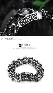 Fashion Men Jewelry Spiral &#160; Skull Chain Stainless Steel Men Bracelet