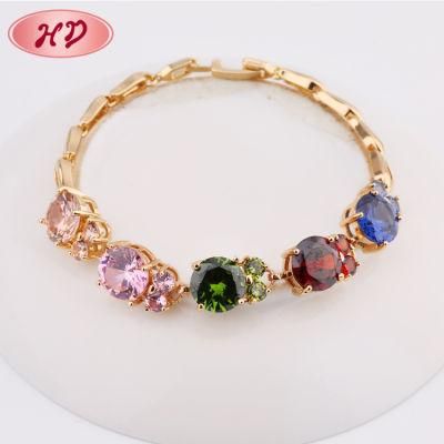 New Design 18K Gold Color Elegant CZ Diamond Fashion Jewelry Bracelet