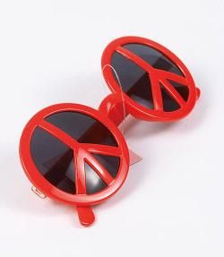 Peaceful Red Cute Party Sunglasses