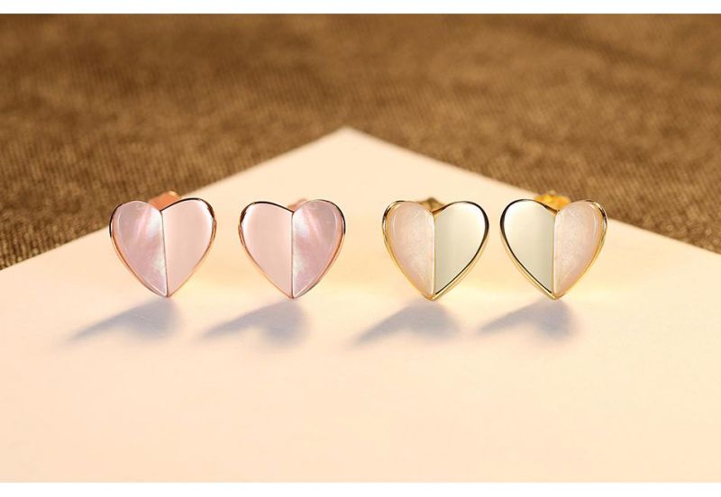 New Design Fashion Jewelry Mini Heart 925 Sterling Silver Earrings