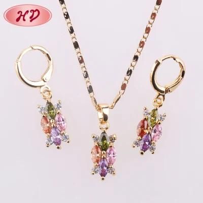 Valentine&prime;s Fashion AAA Cubic Zircon CZ Zircon Necklaces Earrings Jewelry Set