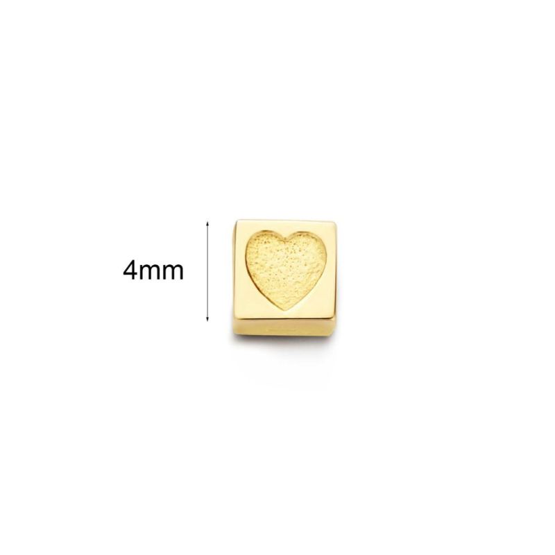 2022 New Custom Jewelry 925 Sterling Silver 18K Gold Plated Lucky CZ Heart Square Cube Dice Charm Pendant Necklace for Women Men