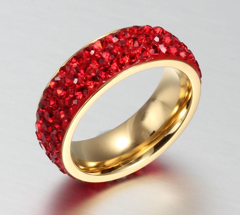 Charm Jewelry Men′s Gemstone Stainless Steel Crystal Ring