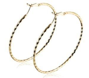 Oversize Gold Color Big Circle Hoop Earrings Set for Women Vintage Steampunk Ear Clip Wedding Party Jewelry Gifts