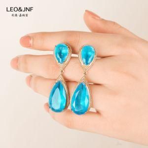 Factory Wholesale Sterling Silver or Brass Fashion Jewelry Different Colored Dangling &#160; Earrings for Women