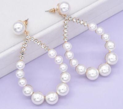 Fashion Elegant Pearl CZ Earring. Fashion Accessories. Fashion Pearl Earring