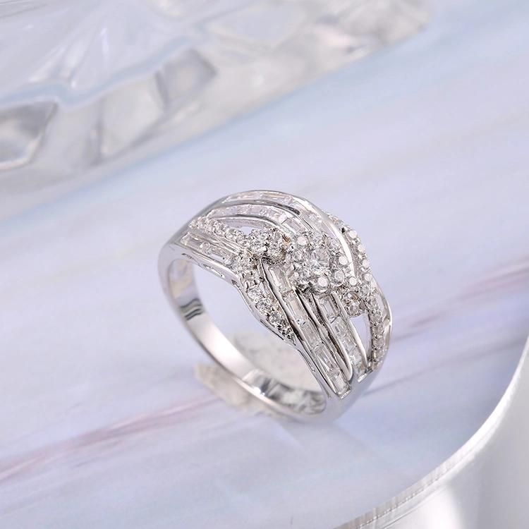 Best Seller Fashion Accessories Fashion Jewelry Fine Jewellery Hip Hop Factory Wholesale 925 Silver CZ Moissanite Ring