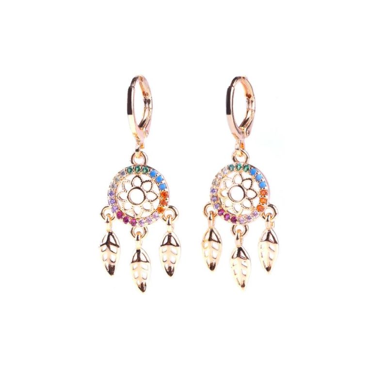 Hengdian Daily Costume Jewelry Fashion 18K Gold Women Drop Earring