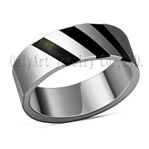 Black Onyx 316L Stainless Steel Ring (OATR0340)