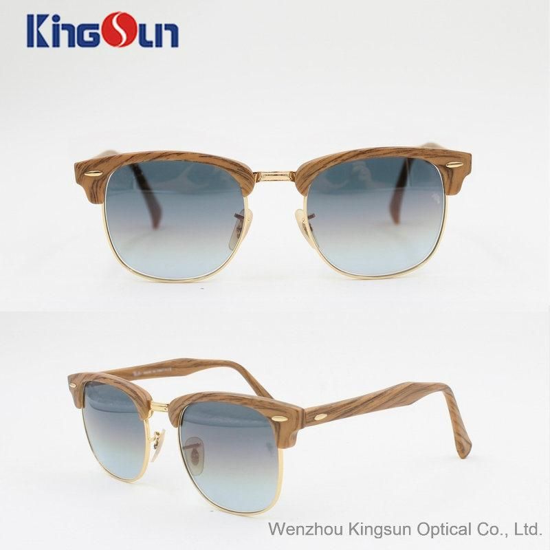 Professional Hand Made Sunglasses with Glass Gradural Lens (KS1146)