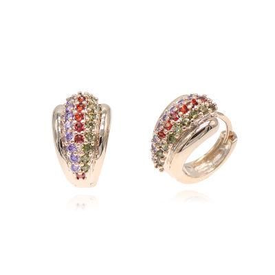Luxury Gold-Plated Zircon Women&prime; S Fashion Earrings