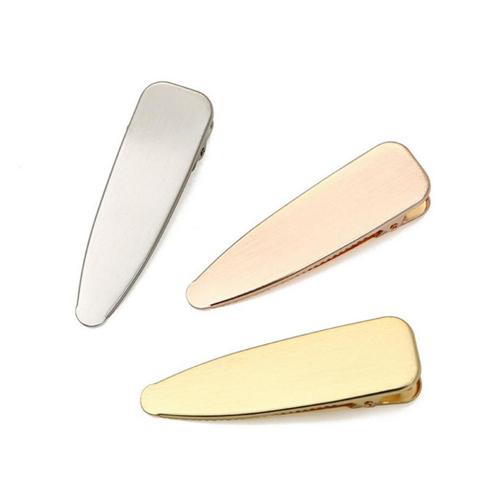 Female Simple Fashion Glossy Metal Duckbill Hair Clip