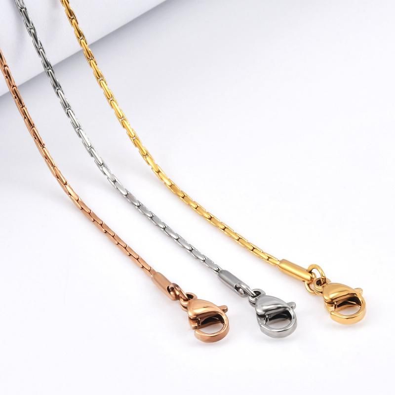 Hot Selling 18K Gold Plated Stainless Steel Round Wire Cable Boston Chain Jewelry for Beaded Necklace Bracelet Design