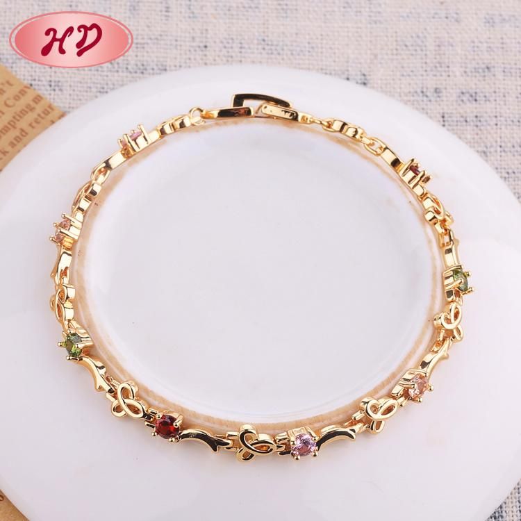 Fashion Jewellery Gold Color Simple Bracelet for Girl