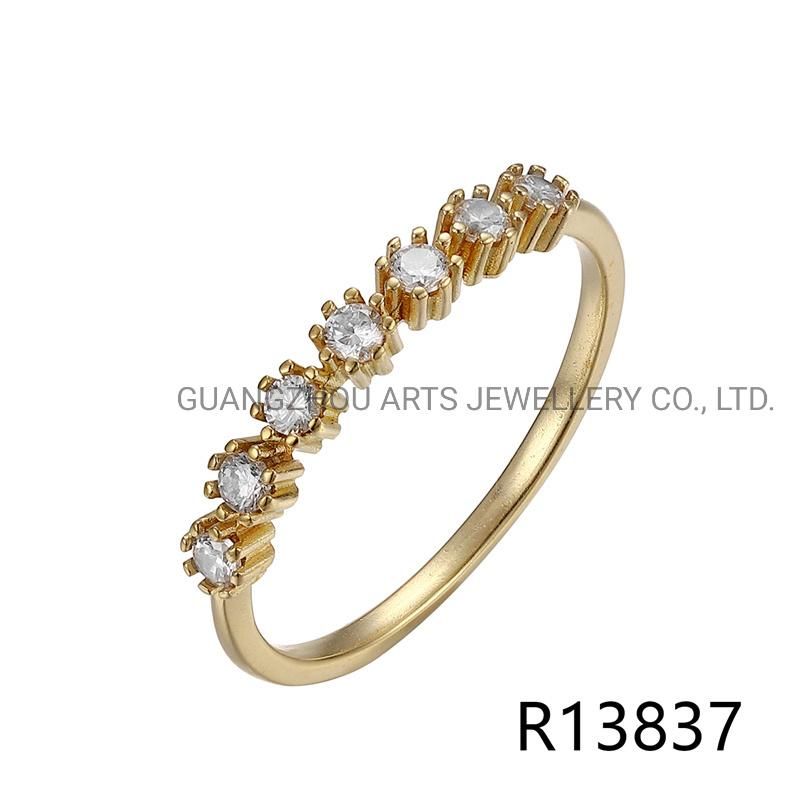 Hot Sale 925 Sterling Silver Stackable Zircon Finger Ring