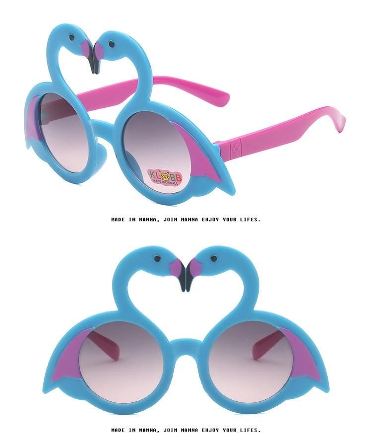 Fashion Design Flamingo Shape Children Party Sunglasses