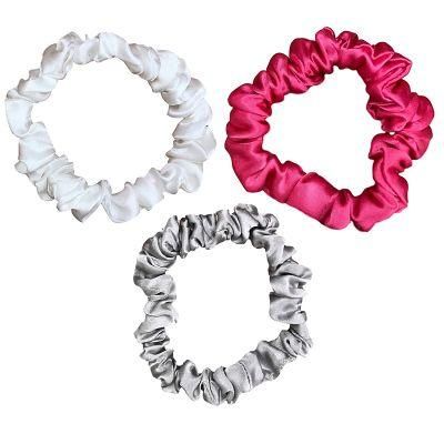 Small Silk Skinny Elastics Ponytail Holders Silk Hair Scrunchies