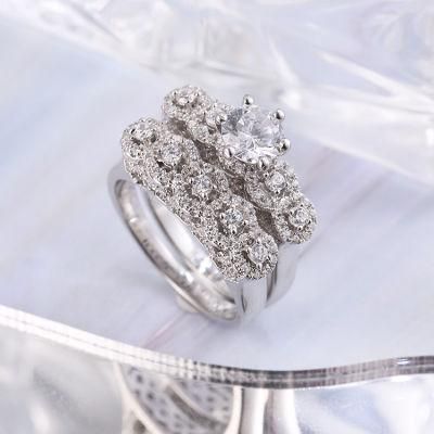 Fashion Accessories 925 Silver Moissanite Lab Diamond Cubic Zirconia Fashion Jewelry Elegant Luxury Jewellery Fine Ring