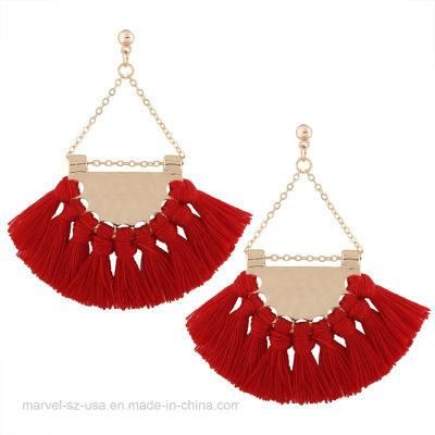 Bohemian Tassels Earrings Fan-Shaped Tassel Earrings Women Accessories