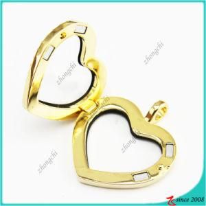 Gold Crystal Heart Magnet Lockets Jewelry