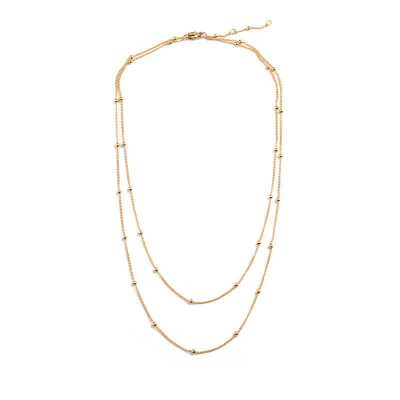 Fashion Simple Triangle Geometric Double Layer Necklace Jewelry