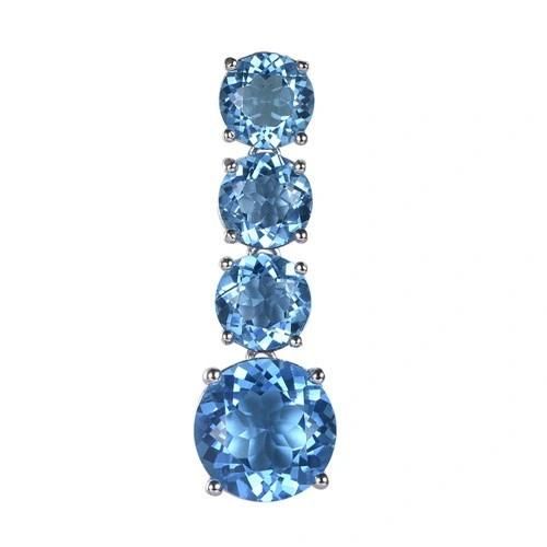 925 Silver Main Stone Glass Earring for Girls