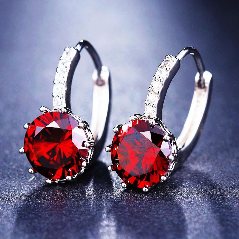 Women Fashion Jewelry Crystal Rhinestone Zircon Stud Earrings Fashion Accessories