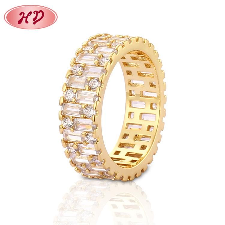 Women Fashion Stainless Steel Silver 18K Gold Plated Wedding Engagement Finger Rings Jewelry Design