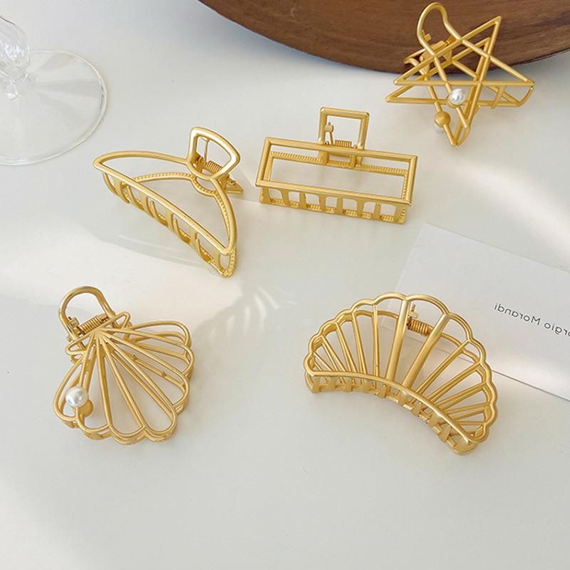 Fashion Retro Temperament Geometric Metal Shark Hair Clip Jewelry