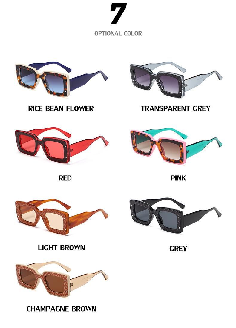 Women Best Hot Selling Wholesale Cheap Sun Glasses UV400 Lenses Colorful Square Trendy Fashion Sunglasses